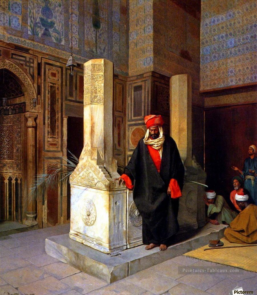 Prière au tombeau Ludwig Deutsch Orientalism Araber Peintures à l'huile